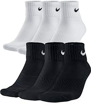 Nike Herren Trainingssocken Quarter Everyday Cushioned Ankle Socks SX7667 9 Paar, Größe:42-46, Artikel:-010 black