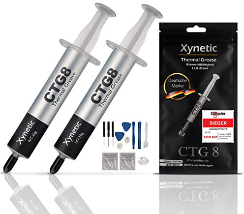 Xynetic® Wärmeleitpaste – High End Thermal Paste 20 Gramm – Höchste Wärmeleitfähigkeit CPU Paste 12.8 W/m-k - Perfekt optimierte Formel Wärmeleitpaste CPU – Kühlpaste für CPU, GPU, Spielkonsolen
