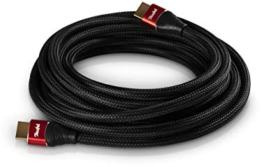 Teufel HDMI-2.0-Rundkabel Highspeed HDMI-Kabel unterstützt aktuelle Standards wie z.B. 4K 50/60p und 4K 3D, Vergoldeter Anschluss (Schwarz, 5,0 m)