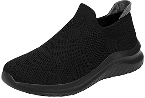Zapatillas de Running para Hombre Hombre, Transpirables, a la, Informales, Versátiles, con Cordones para Hombre Zapatillas sin Cordones de Verano Calzado Barefoot Zapatillas Andar (Black, 41)
