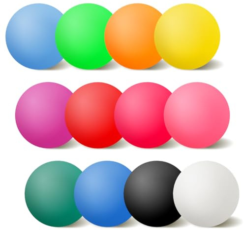 Lotsdonxia 12PCS Frosted Coloured Table Tennis Balls Lightweight and Durable for Dogs and Cats Swimming Pool Decorative Toys (Random Colour)