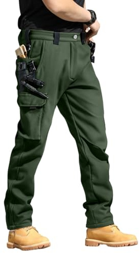 TOFOTL Pantaloni Uomo Militari Leggeri Pantalone Caccia vestibilità Skinny Pantalone Casual Taglie Grandi Joggers Carcerato Multi-Tasche Cuoco Uomo Pantaloni Cargo 06-Verde XXL