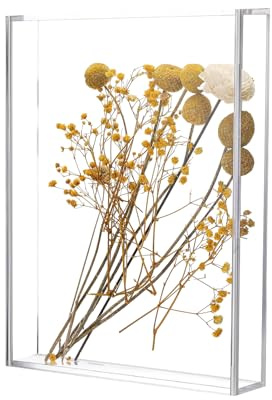 Scatola trasparente per i ricordi, fiori secchi, tutto trasparente, da tavolo, per riporre oggetti artigianali per souvenir, foto, collezione, biglietti e cartoline