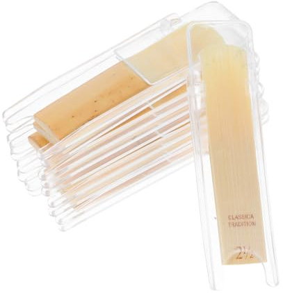 ELAYARD 10 Stück Teiliges Althorn Rohrblätter für Sopran saxophon Mittlere Härte aus Robustem Holz Langlebig und Klarer Klang für Musiker und Blasinstrumentenzubehör