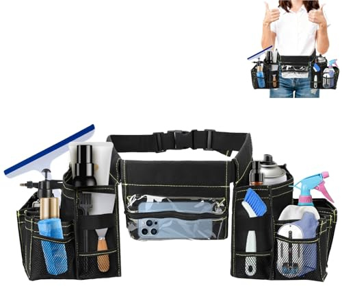 Cintura per Utensili, Cintura Porta Utensili da Lavoro, Oxford Cintura Porta Attrezzi Professionale, Multi-Tasche, Regolabile per Lavori Esterni da Falegname Elettricista Tecnico Costruzione Giardinag