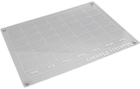 Spacnana Kalenderplaneringstavla i Akryl, Magnetisk Whiteboard för Torrradering med 6 Markörer 15,7 x 11,8 Tum för Måltidsplanering