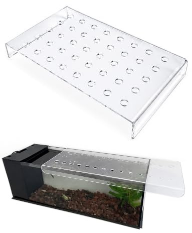 Akryl U-formad glidande akvariumlock | Flera storlekar akvarium anti-hopp lock: glidande akryl lock(3 mm,1.15x1.16ft/35cm x 35.4cm)