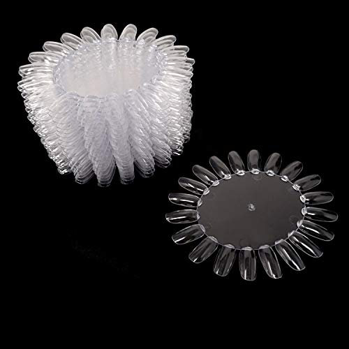 Honbay 20PCS Plastic 20 Tips False Nail Swatches Wheels Nail Art Color Polish Display Wheel for Manicure