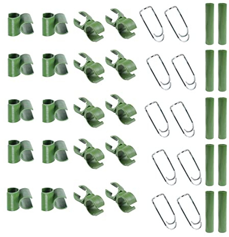 Giardino Traliccio Pianta Connettore Croce Clip,40 P Connettore per traliccio da giardino,tunnel per serra con fibbia in plastica, adatto per fibbia accessoria al collegamento di ponteggi(16 mm)