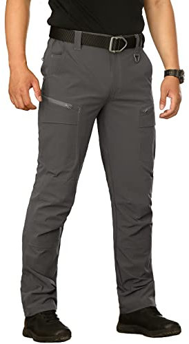 CARWORNIC Herren Leicht Taktisch Hose Schnelltrocknend Wanderhose Angelhose Outdoorhose Stretch Zip Off Cargohose Funktionshose Arbeitshose Trekkinghose Für Frühling Sommer Herbst