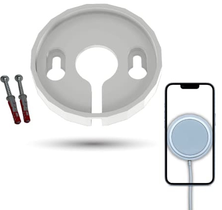 3DHerb Wandhalterung kompatibel mit Apple MagSafe Charger Wireless Ladepad - Case, Halterung kompatibel mit iPhone 14 12 13 Mini Pro Max inkl. Schrauben ohne Ladegerät …