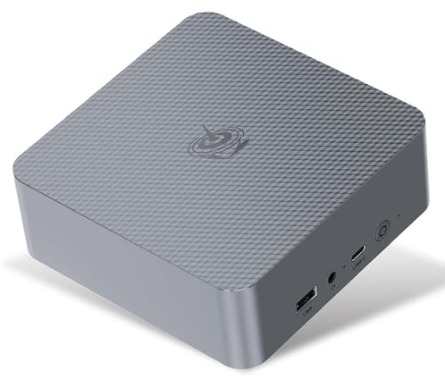 Beelink EQR7 Mini PC con AMD Ryzen 7 7735U (8 núcleos/16 Hilos de hasta 4,75 GHz), 16 GB de RAM LPDDR5, SSD de 500 GB, Pantalla Dual 4K a 60 Hz, HDMI, Tipo-C, Bluetooth 5.2, Wi-Fi 6, LAN de 2,5G x 2