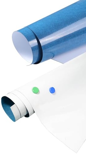 2pz 120cm x 90cm Foglio Metallico per Magneti, Premium Autoadesiva, Pellicola di Ferro Lavagna Magnetica, Eccellenti Proprietà Recettive ai Materiali Magnetici, Scrivere Cancellare, TKD9020-2X