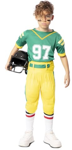 EUROCARNAVALES Costume da Giocatore Rugby verde per bambino