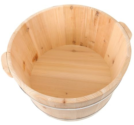 Cubo Pediluvio Infantil Cubo De Tratamiento De Spa Cubo De Spa De Sauna Bañera Para Pies Cuenca De Pedicura Cubo De Spa Sauna Lavabo De Cubo De Bañera Viajar De Madera Sin Pintura