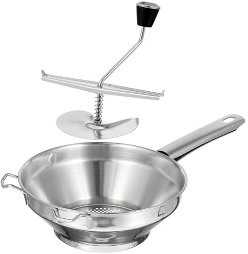 Amosfun Edelstahl Kartoffelpresse Manuelle Kartoffelquetsche Mit Ergonomischer Kurbel FüR Cremiges KartoffelpüRee Babynahrung Obst Und GemüSe Zubereitung