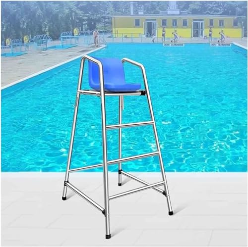 AviiSo Échelle de Piscine Chaises de sauveteur de plate-forme de piscine, Chaise surélevée avec cadre en acier inoxydable pour le parc aquatique extérieur, Équipement de sauvetage en bord de mer(Size: