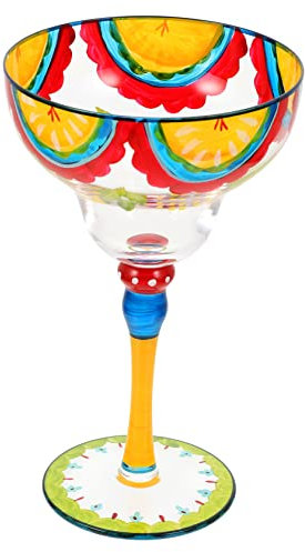 OUNONA Verre À Margarita Artistique Peint À La Main Ensemble De Verres À Margarita Décoratifs