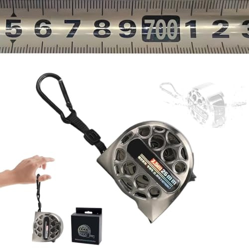 Bamyli 7.5M/25ft Tape Measure, Metal Tape Measure, Retractable Hollow Measuring Tape, Corrosion Resistant Steel Tape for Industrial and Home Use