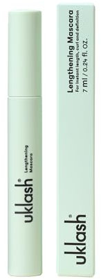 UKLASH Lengthening Mascara (Mascara) - Black, Extra-Black Pigmented, Water-Resistant, Vegan-Friendly, Paraben-Free, Cruelty-Free, Lengthening Formula with Double-Sided Silicone Wand