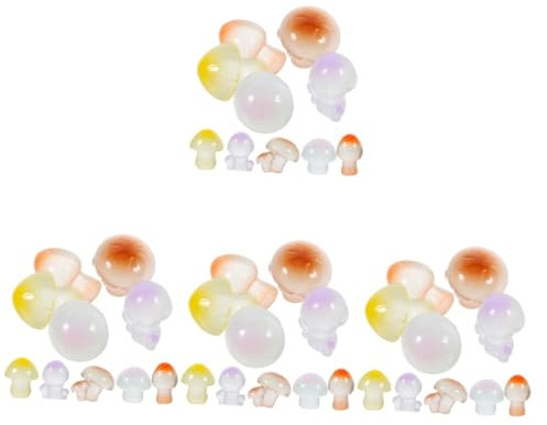 Toddmomy 4 Ensembles Micro-aménagement Paysager Pot De Fleur Pot Fleur Décoration De Statuettes Mini Champignon Décoration De Micro Paysage Champignon Miniature Résine Pièces * 4