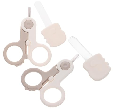 HANABASS 1 Juego juego de cortauñas para bebé kit de aseo para bebe recién nacido tijera de seguridad para bebés con uñas tijera de seguridad para las uñas para bebés TPE
