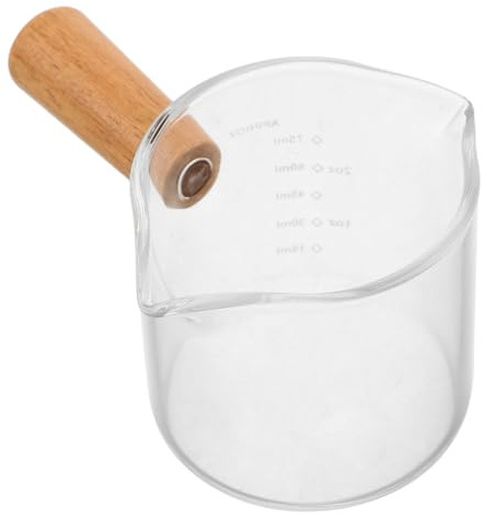 Cabilock Bicchiere Dosatore per Espresso con Beccuccio e in Trasparente per e Latte Versatore per Uso e Bar