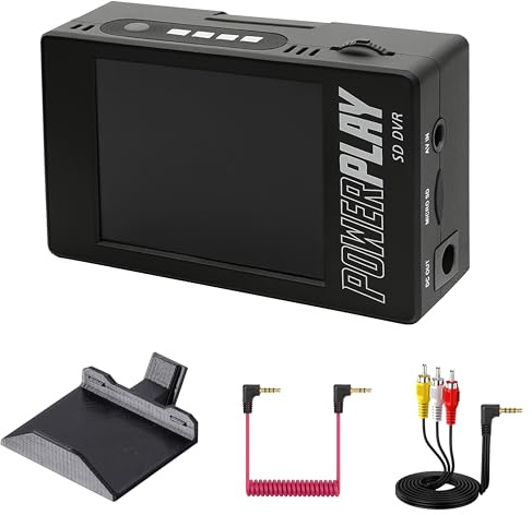 PowerPlay - Grabadora de video DVR actualizada, captura y grabación de video a 60 fps para videocámara sin cinta, VHS, 8 mm, Hi8, mini reproductor DV, convertidor analógico AV/RCA a digital