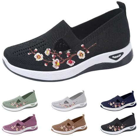 Scarpe da Ginnastica da Donna Scarpe Ortopediche Donna Sneakers Eleganti Slip On Eleganti Senza Lacci Sportive Casual Trekking Jogging Sneakers Mesh Basket Sport Outdoor Estive per Camminare Tennis