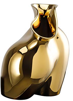 Rosenthal La Chute Gold titanisiert Vase 26 cm