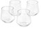 Amazon Basics Tritan BPA-Free Plastic Stemless Wine Glass, 14-Ounce, Clear - Set of 4