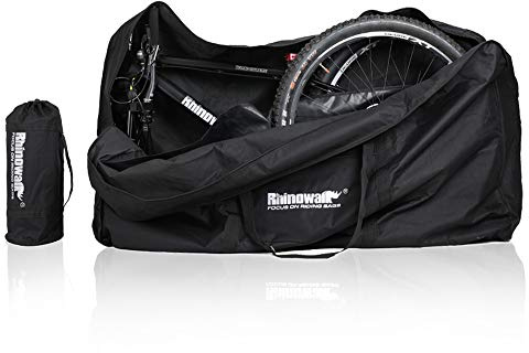 Rhinowalk Borsa da trasporto per bici da 26 pollici dimensioni ruote Mountain Road Bike - Custodia impermeabile da viaggio per bicicletta pieghevole borsa per treno viaggi aerei (nero)