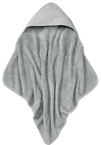 Rotho Babydesign Baby-Kapuzenhandtuch - Babykapuzenhandtuch - Kaputzenhandtuch - Babytuch - Babyhandtuch - Kinderhandtuch - grau