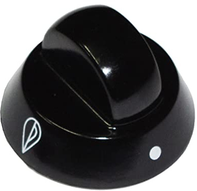 Ariston Indesit - Manopola per cucina piano cottura a gas con incastro perno Ø 7 mm. in plastica nera - M0218 (1 pezzo)