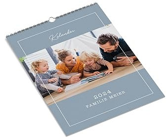 Wandkalender 2024 gestalten | DIN A4 | personalisiert mit eigenen Fotos | 13 Seiten | Bastelkalender | Kreativ-Kalender | Farbenfroh | Fotokalender | Kalender | Hochformat