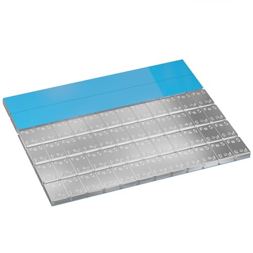 GAsuppply 360g Auswuchtgewichte Klebegewichte 6x60g Riegel 12x5g Aufteilung Reifenmontagepaste Verzinkt & Kunststoff Pulver beschichtet Klebegewichte für Alufelgen