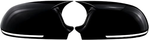 AJIH Coche Cubierta Espejo Retrovisor para Audi A3 8P A4 A5 B8 B8.5 Q3 A6 C6 4F S6, Tapa de Espejos Retrovisores Izquierdo Derecho Reemplazo Accesorios,A/Glossy Black-b8