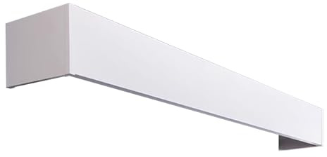 ntumLeap Ceiling Mount Curtain Pelmet Panel Without Tracks, Cuttable Curtain Pelmet Box, Aluminum Alloy Decorative Valance with Screws, Brackets, End Caps(White 2.4m(7.9ft))