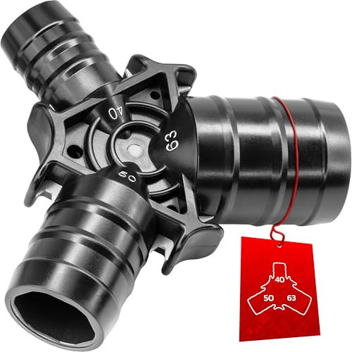 BOOPARTS Calibrador/Escariador Ø40-50-63 mm para Tubos Multicapa PEX PER | Herramienta Profesional para Grandes Diámetros | Facilita la Inserción y Reduce Deformaciones