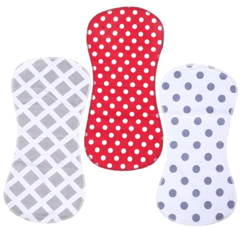 BESPORTBLE 3 piezas de Algodón para Niña Recién Nacido Toallas Absorbentes para Babero Paños de Sudor Infantiles Suaves y Multiusos para Cuidado Diurno