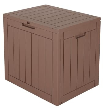 Ondis24 City Cube, Kunststoff Box - Abschließbare Poolbox, Gartenbox Wasserdicht, 110L, Taupe, 55x43x53cm Außenmaß, 75Kg Gewichts- & Sitzbelastbarkeit - Ideal für Wohnungs-, Pool- & Gartenbesitzer