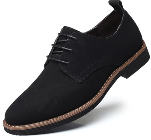 Mens Suede Shoes Dress Oxfords Shoes Lace Up Classic Derbys Brogues Wedding Shoes