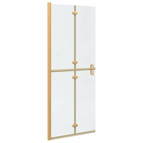 Box doccia pieghevole in vetro temperato trasparente 80 x 190 cm, una cabina doccia pieghevole trasparente salvaspazio con telaio in alluminio per il vostro bagno