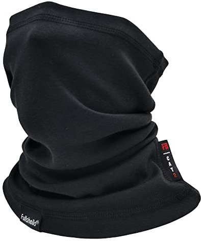 Fullsheild FR Face Mask 12CAL Flame Resistant Full Cover Neck Gaiter Snood for Tactical Motorcycling Welding Hunting Army Military Working Black One size