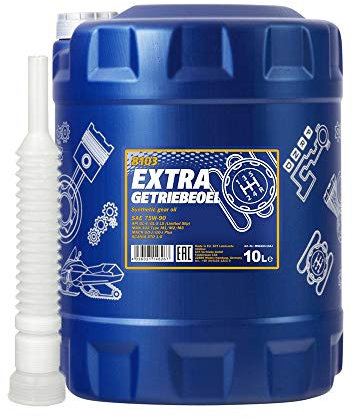 10l, MANNOL 8103 Extra Getriebeoel 75W-90 GL-5 Achs Getriebe Öl + Ausgießer (4,75€/L)
