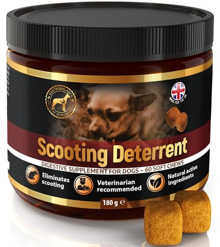 Gastrobalance dog scooting treatments - Natural scoot stopper for itching dog - 60 tasty soft chews to stop dog scooting (Chicken flavour)