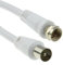 kenable Câble coaxial satellite vers antenne TV type F vers RF Fly Lead RG59 Blanc 1,5 m