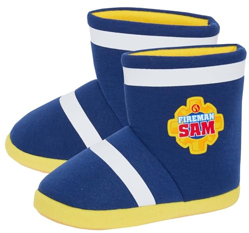 Fireman Sam för pojkar brandman klä upp tofflor i fleece, flerfärgad, 27 EU