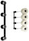 DanDiBo Toilettenpapierhalter Schwarz Wand Metall 4 Halter Unsichtbar Klopapierhalter Toilettenrollenhalter WC Rollenhalter Ersatzrollenhalter