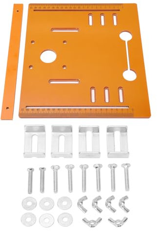 Placa Base de Sierra Circular, Placa Base de Máquina de Corte Ajustable de 0-7,5 Pulgadas, Tabla de Posicionamiento de Respaldo, Herramienta de Riel Guía de Sierra Circular